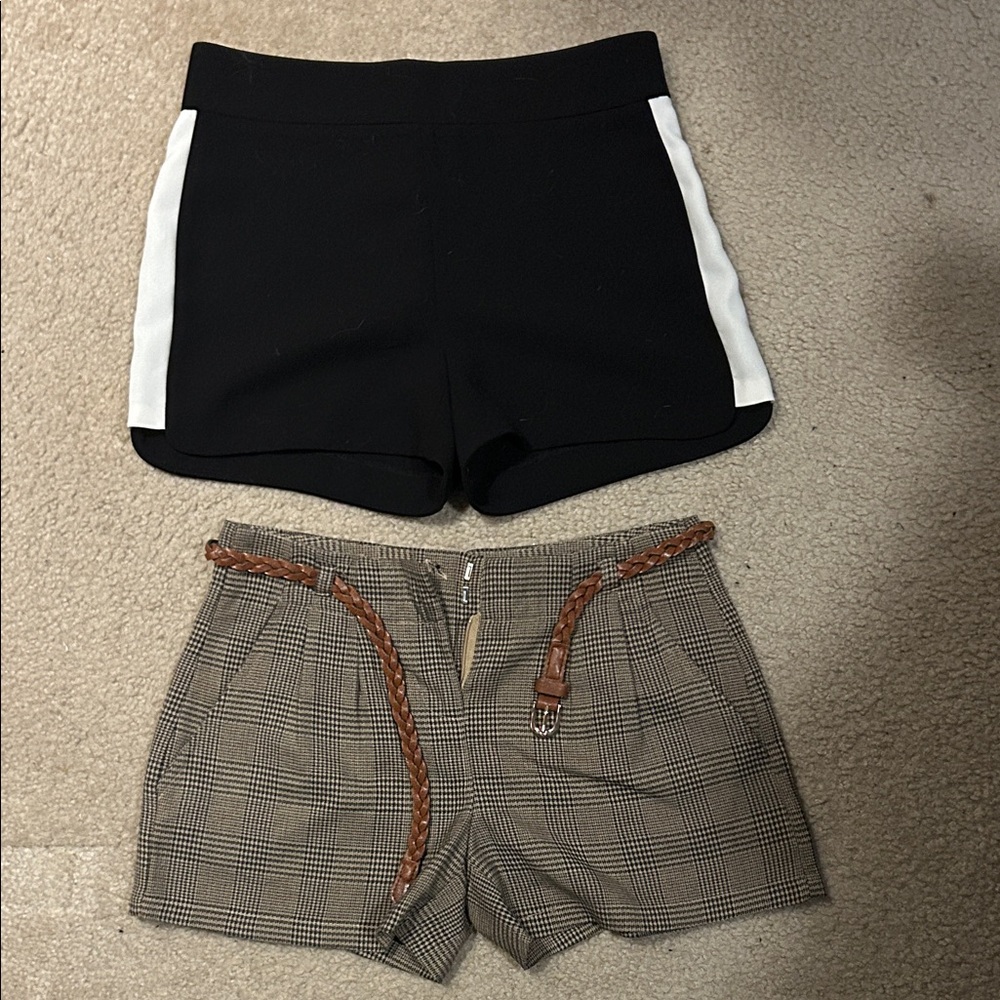 J. Crew Black and White Shorts (00) / XOXO Plaid Shorts (0)